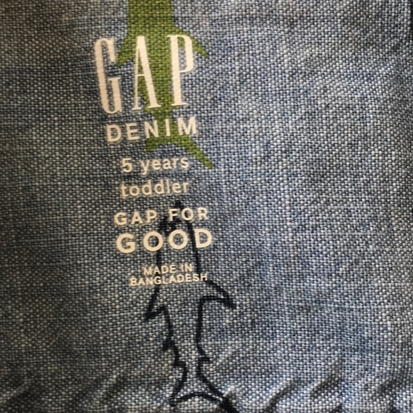 GAP DENIM BOYS BUTTON DOWN SHIRT - Picture 5 of 5